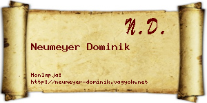 Neumeyer Dominik névjegykártya